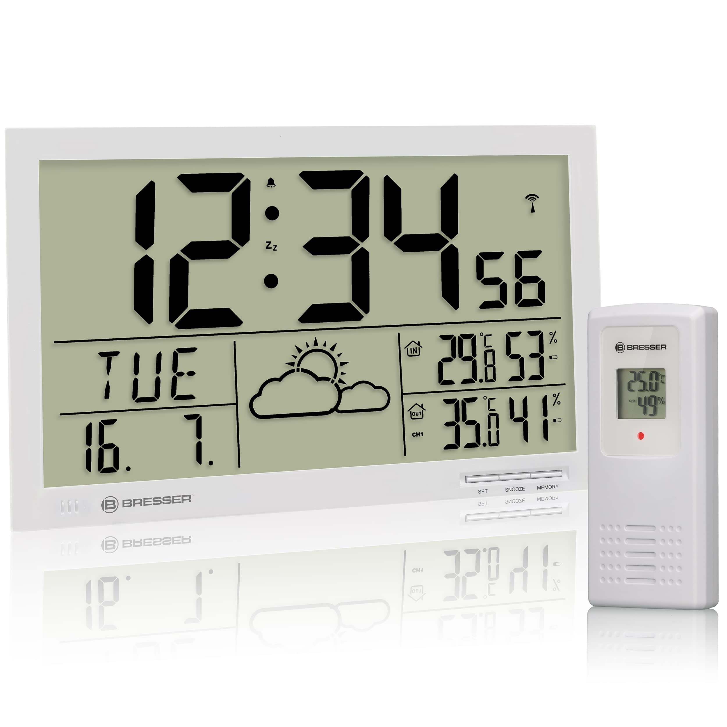 bresser-mytime-horloge-murale-m-t-o-jumbo-lcd-blanche image 1