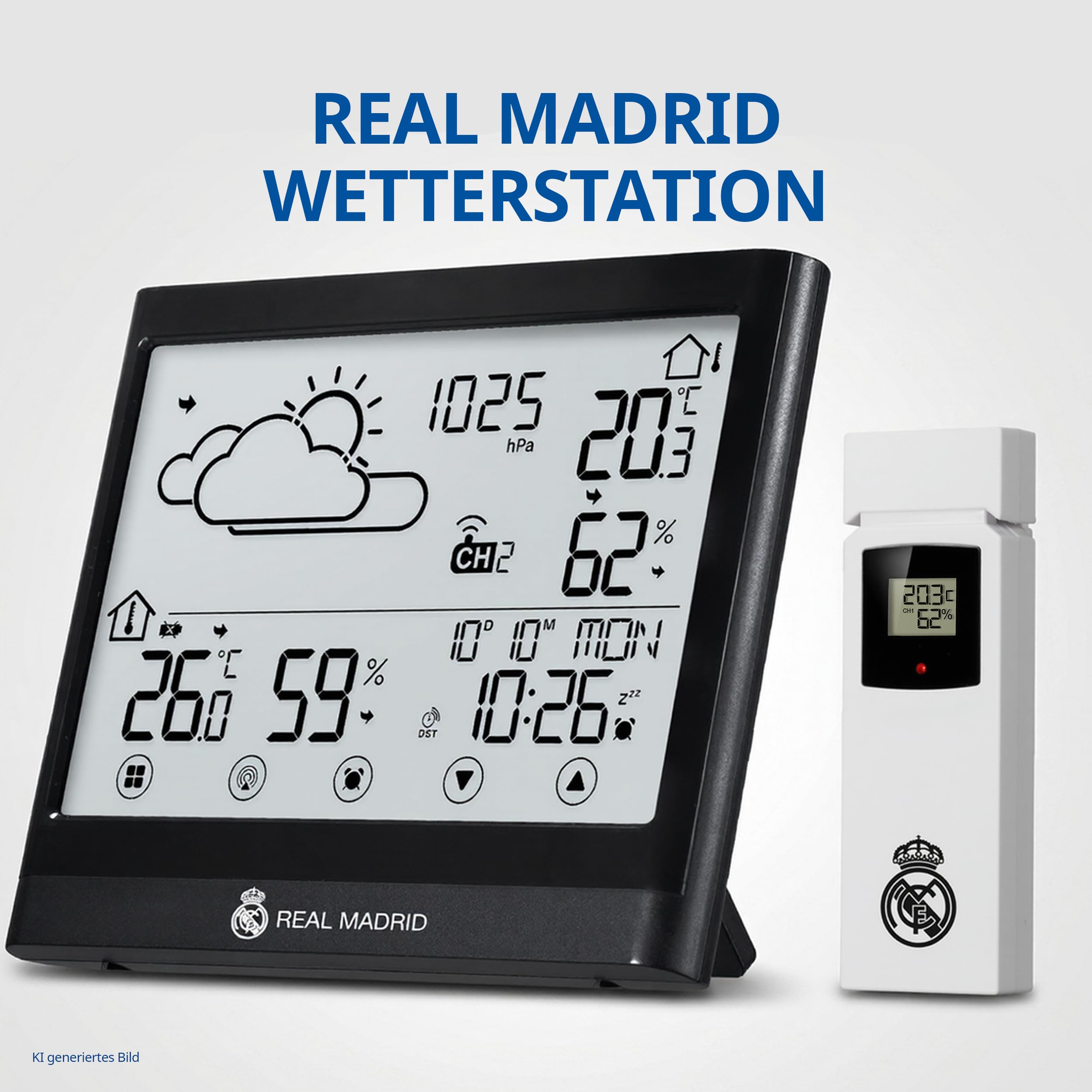 bresser-station-m-t-o-sans-fil-real-madrid-cran-tactile-avec-tendance image 2