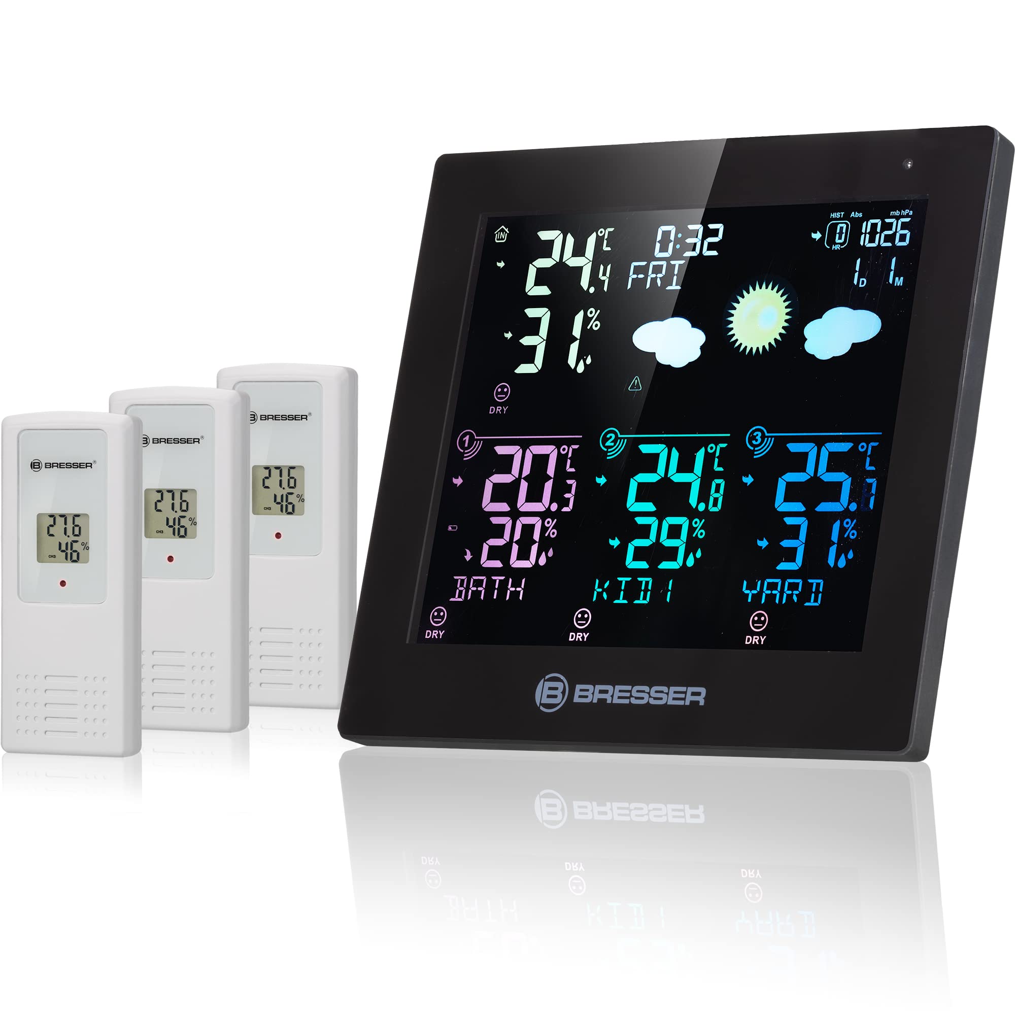 bresser-quadro-neo-c-thermo-hygrom-tre-avec-3-capteurs-ext-rieurs image 3