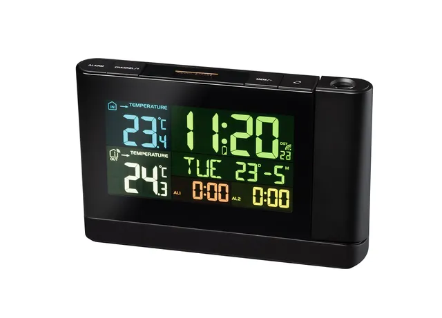 bresser-horloge-de-projection-radio-avec-cran-couleur-et-capteur-ext-rieur image 1