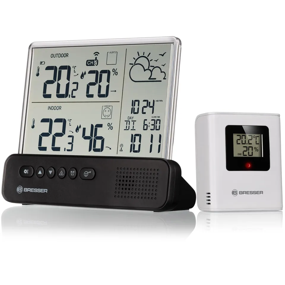 bresser-translucidus-nv-station-m-t-o-radio-avec-capteur-ext-rieur-cran-transpar image 1