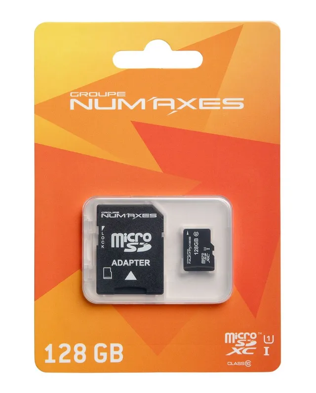 num-axes-carte-m-moire-micro-sdxc-128-go-classe-10-avec-adaptateur image 1