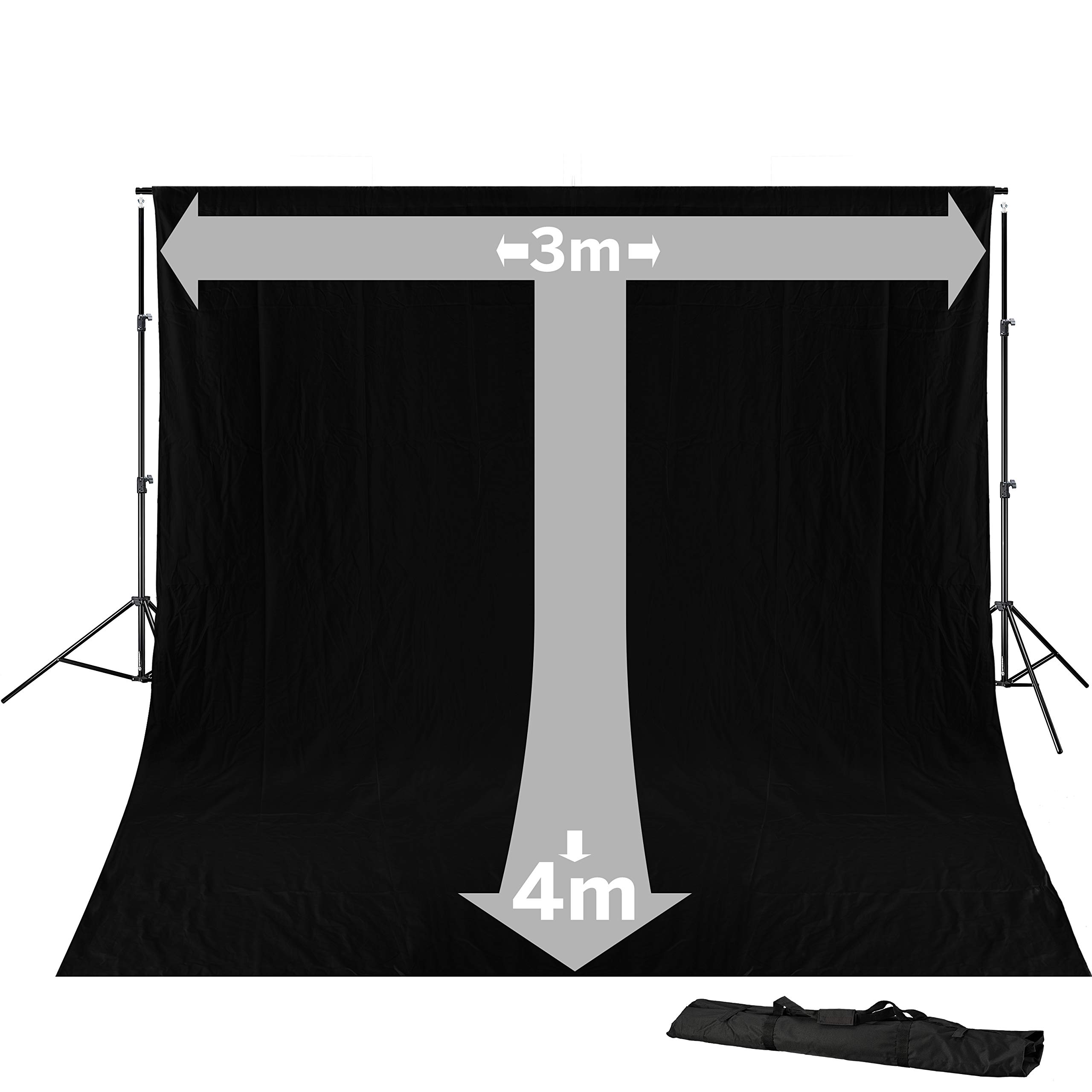 bresser-kit-syst-me-de-fond-300-cm-2-toiles-coton-3-x-4-m-noir-blanc image 3
