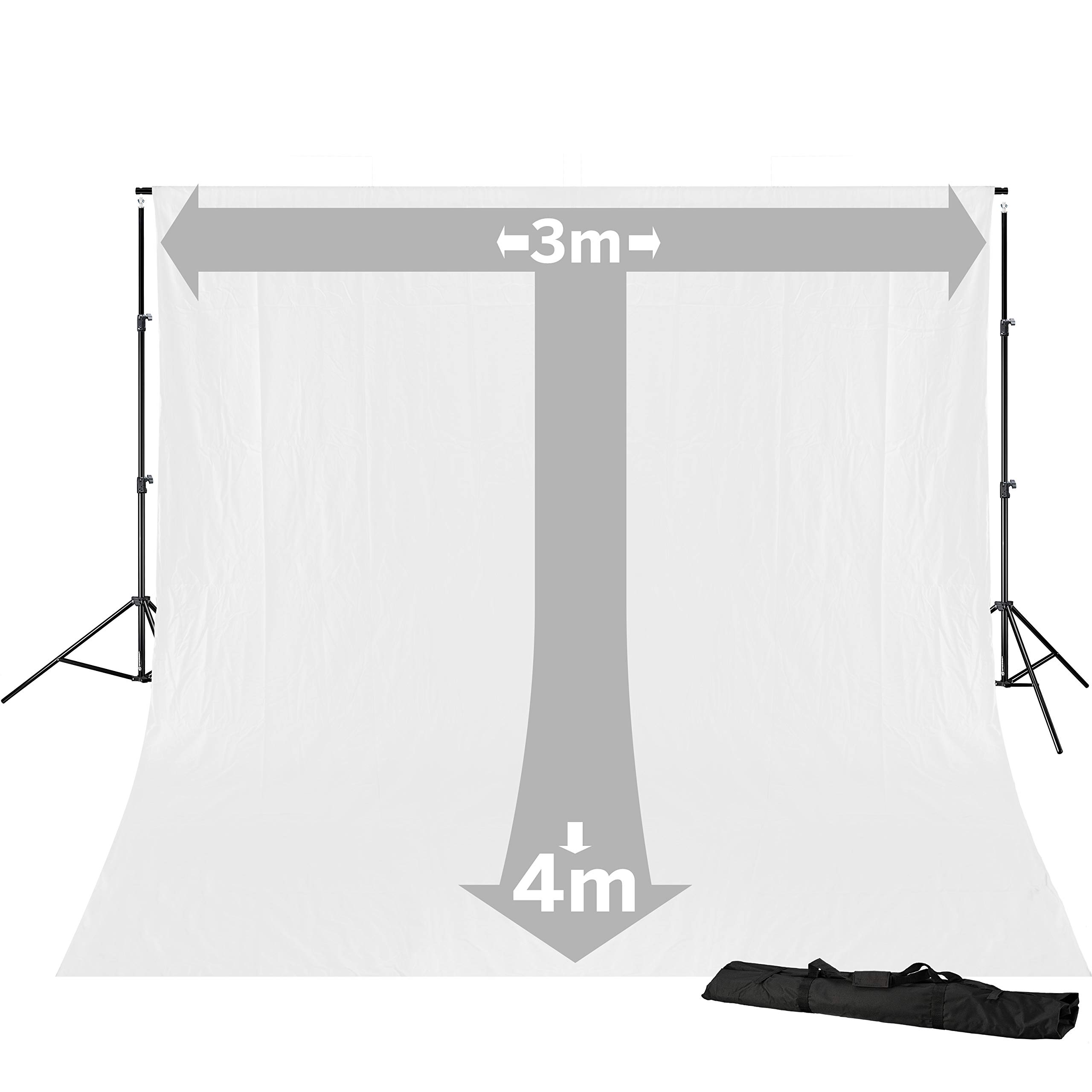 bresser-kit-syst-me-de-fond-300-cm-2-toiles-coton-3-x-4-m-noir-blanc image 2