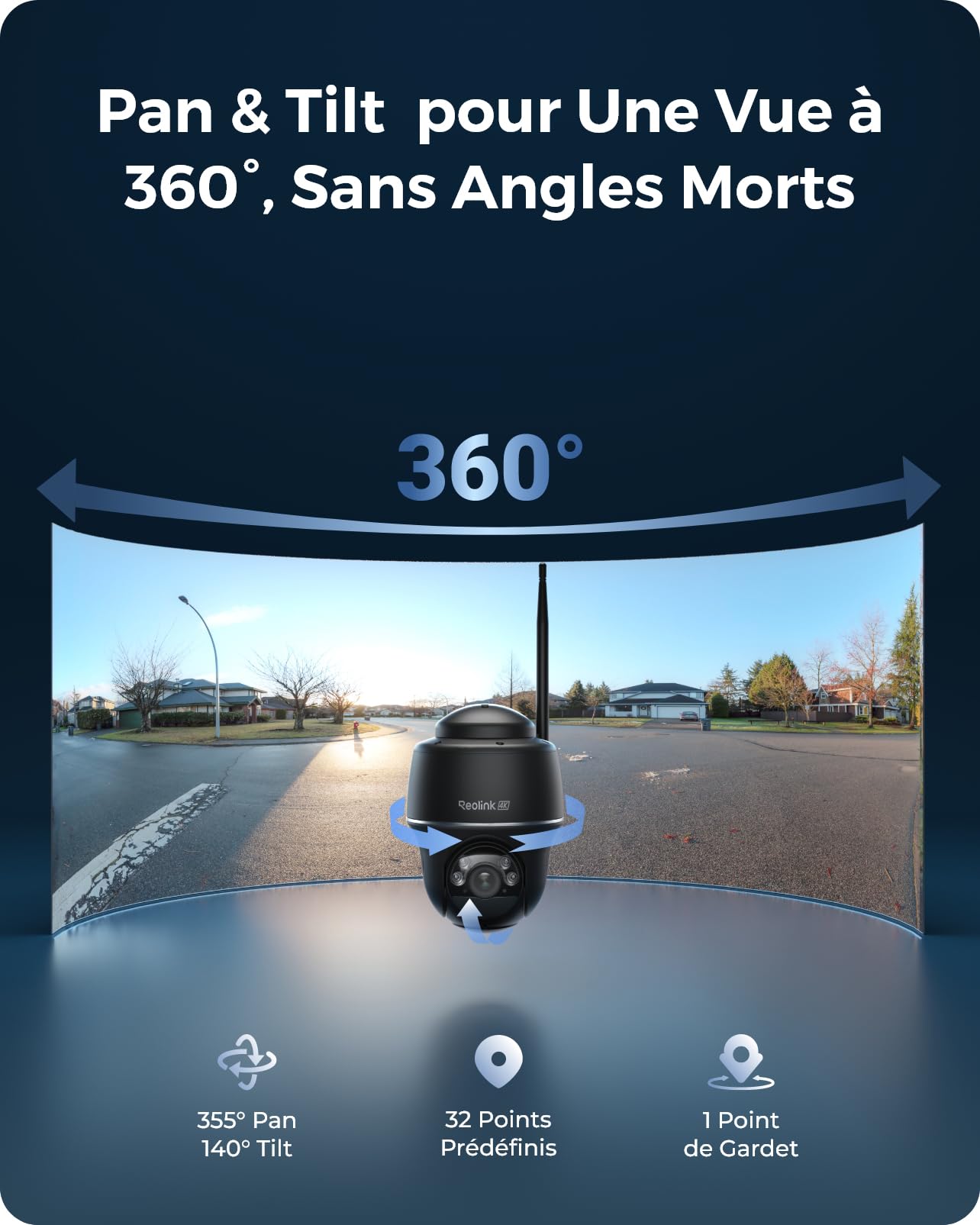 reolink-argus-pt-ultra-noire-4k-cam-ra-ext-rieure-sans-fil-solaire-reconditionn image 3