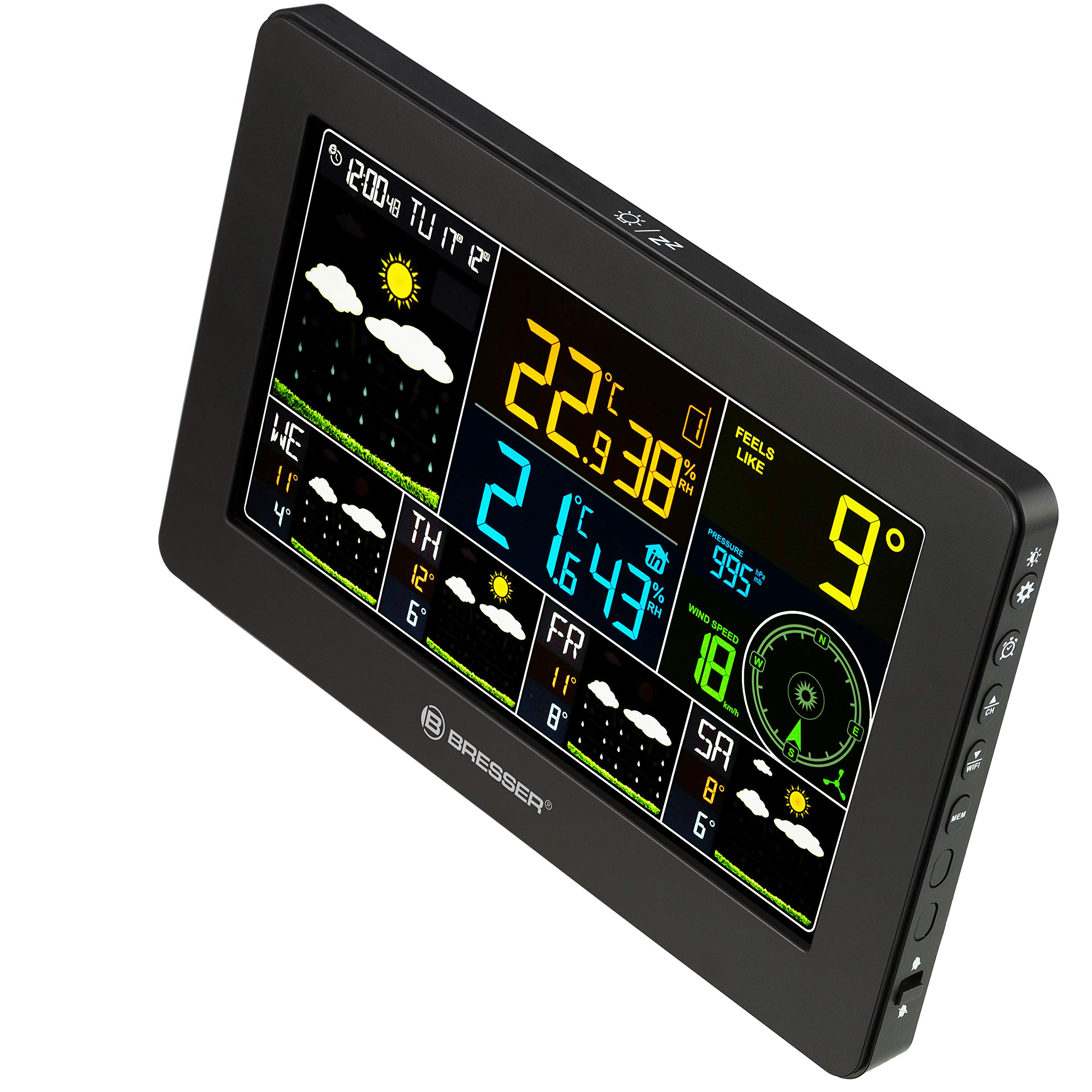 bresser-4cast-station-m-t-o-wifi-avec-capteur-ext-rieur-et-pr-visions-4-jours image 4