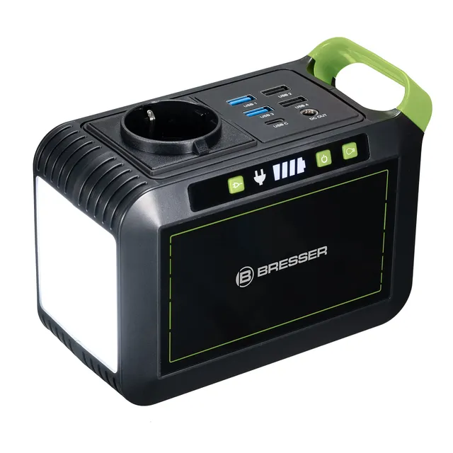 bresser-station-d-alimentation-mobile-88-8-wh-6-ah-14-8-v-usb-ac-dc-lampe-led image 1