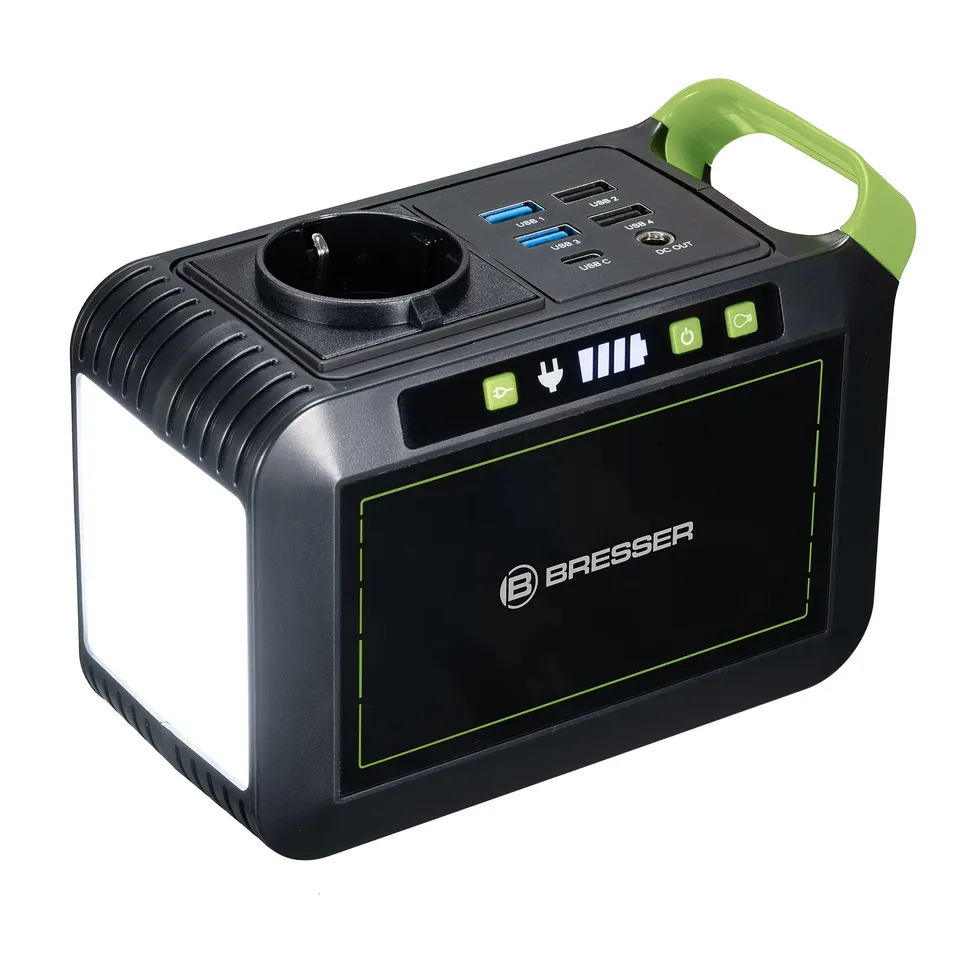bresser-station-d-alimentation-mobile-88-8-wh-6-ah-14-8-v-usb-ac-dc-lampe-led image 1