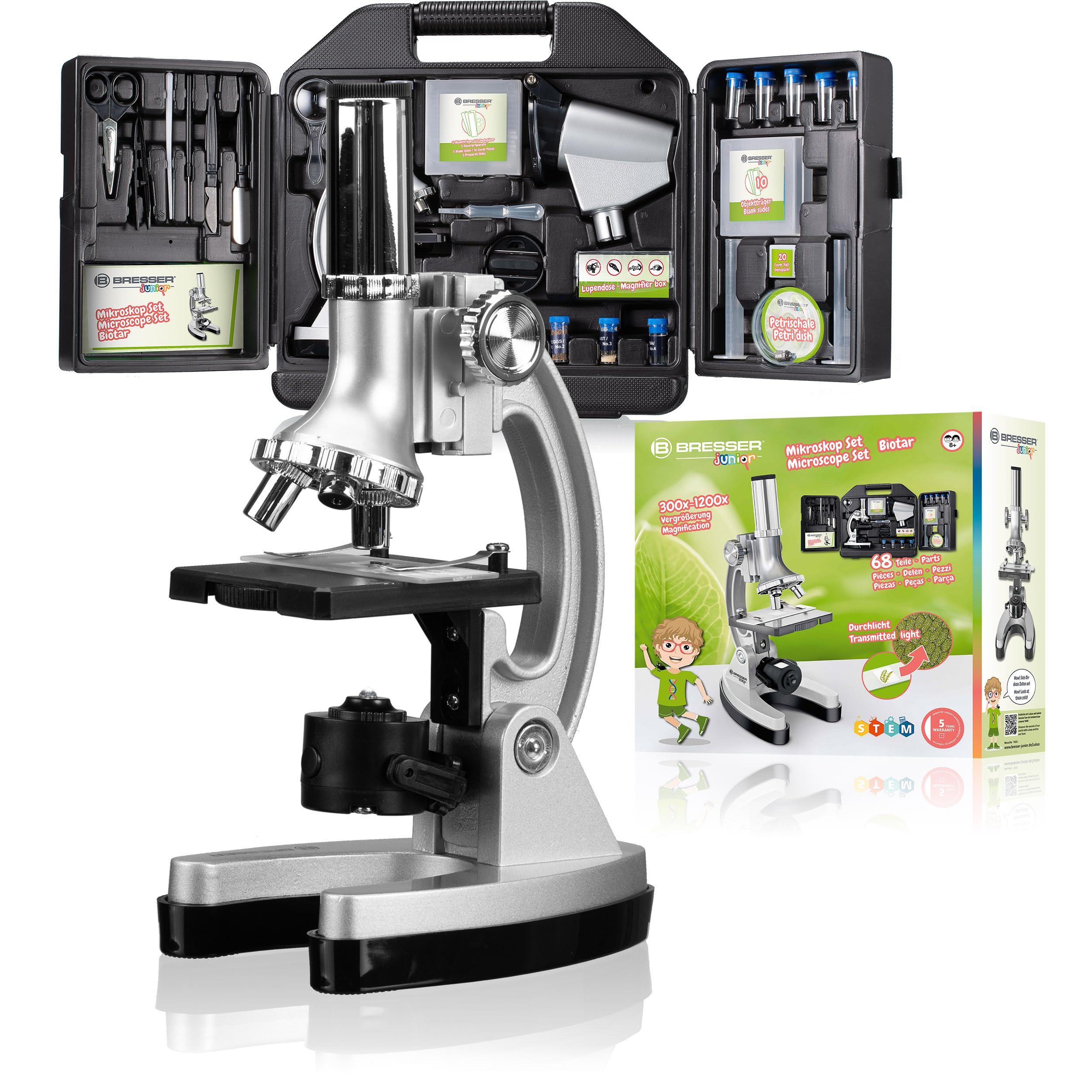 bresser-junior-biotar-microscope-50x-1200x-avec-valise-rigide image 1