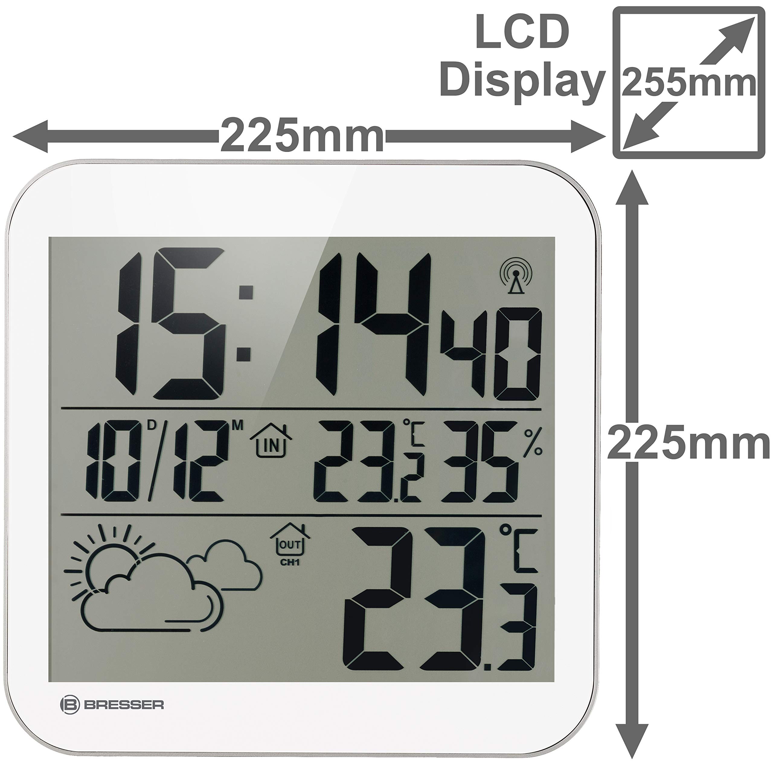 bresser-mytime-lcd-horloge-murale-station-m-t-o-blanche image 5