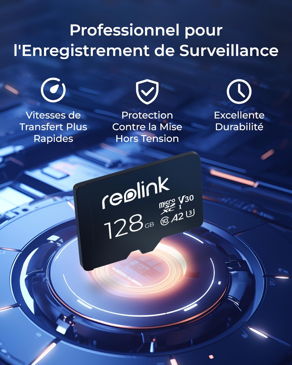 reolink-carte-m-moire-128go-microsdxc-class-10-a2-u3-pour-cam-ra-surveillance image 2