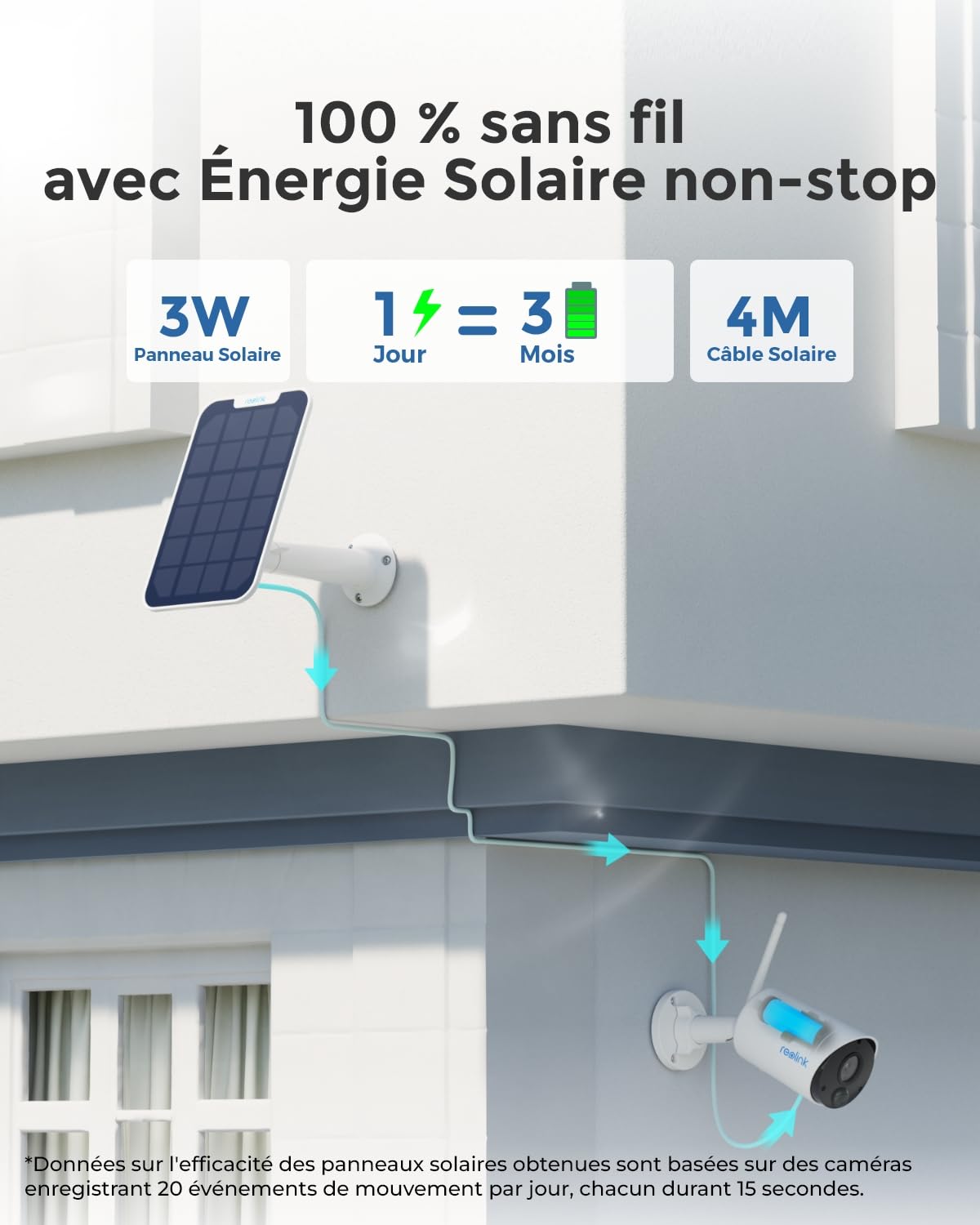 reolink-argus-series-cam-ra-solaire-ext-rieure-wifi-3mp-d-tection-ia image 2