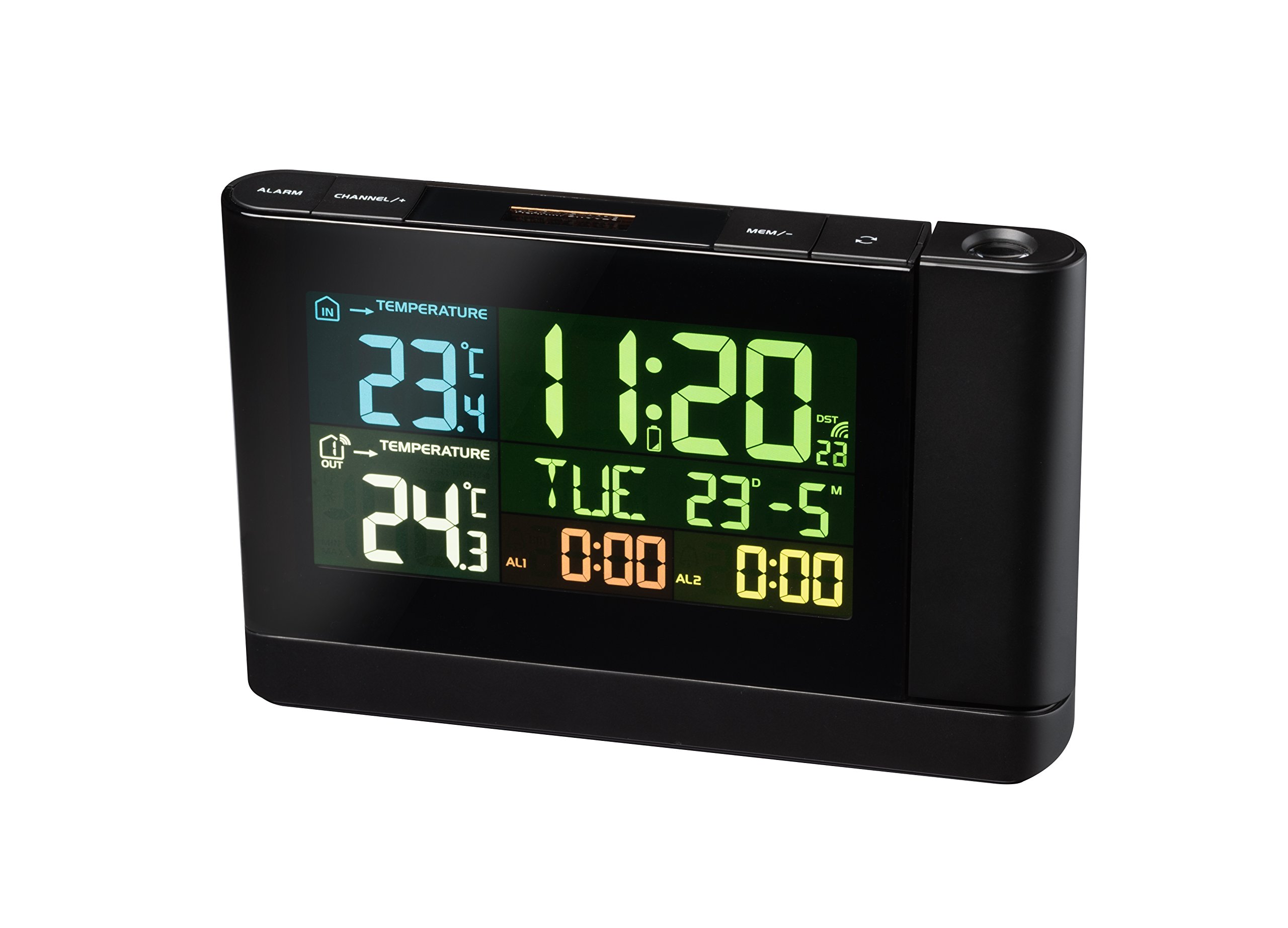 bresser-horloge-de-projection-radio-avec-cran-couleur-et-capteur-ext-rieur image 1