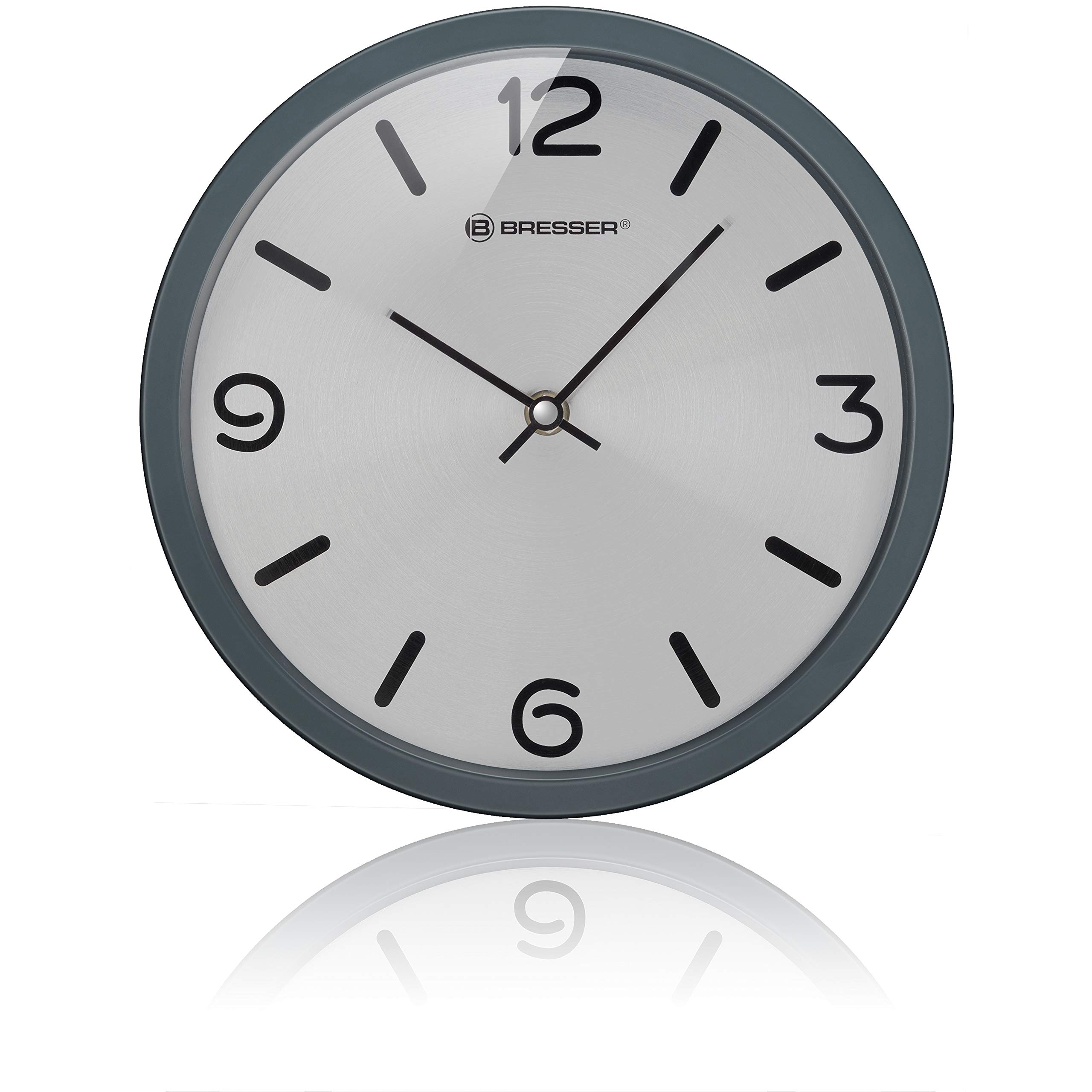 bresser-mytime-silver-edition-horloge-murale-25-cm-cadre-acier-inoxydable-laqu-m image 2