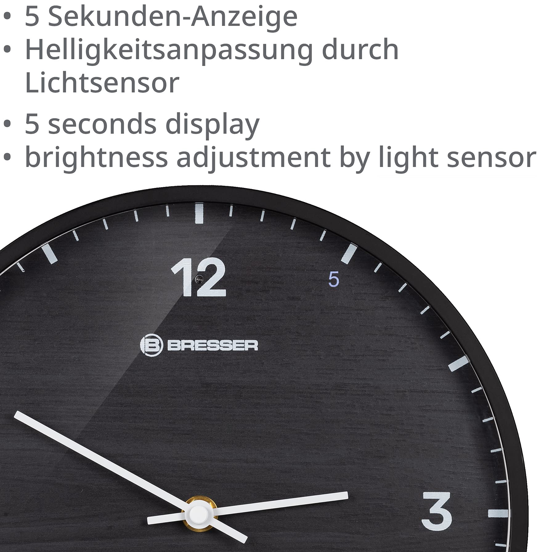 bresser-mytime-horloge-murale-radio-pilot-e-led-24-cm-avec-temp-rature-int-rieur image 6