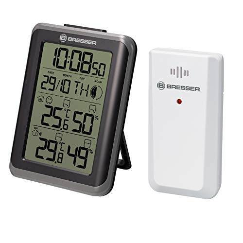 bresser-myclimate-thermo-hygrom-tre-avec-heure-date-phases-lune-et-r-veil-noir image 8