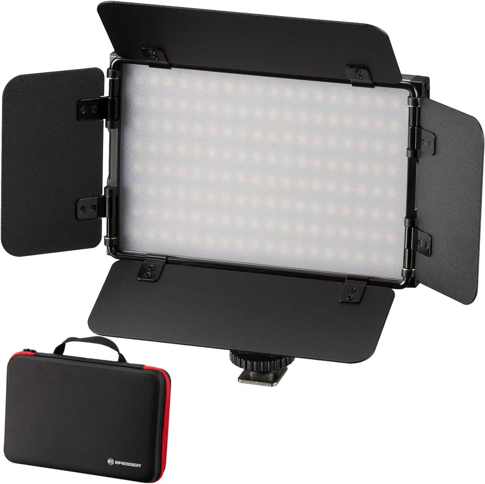 bresser-pt-pro-15b-ii-lampe-vid-o-led-15w-bi-color-3200-5600k-avec-batterie image 1