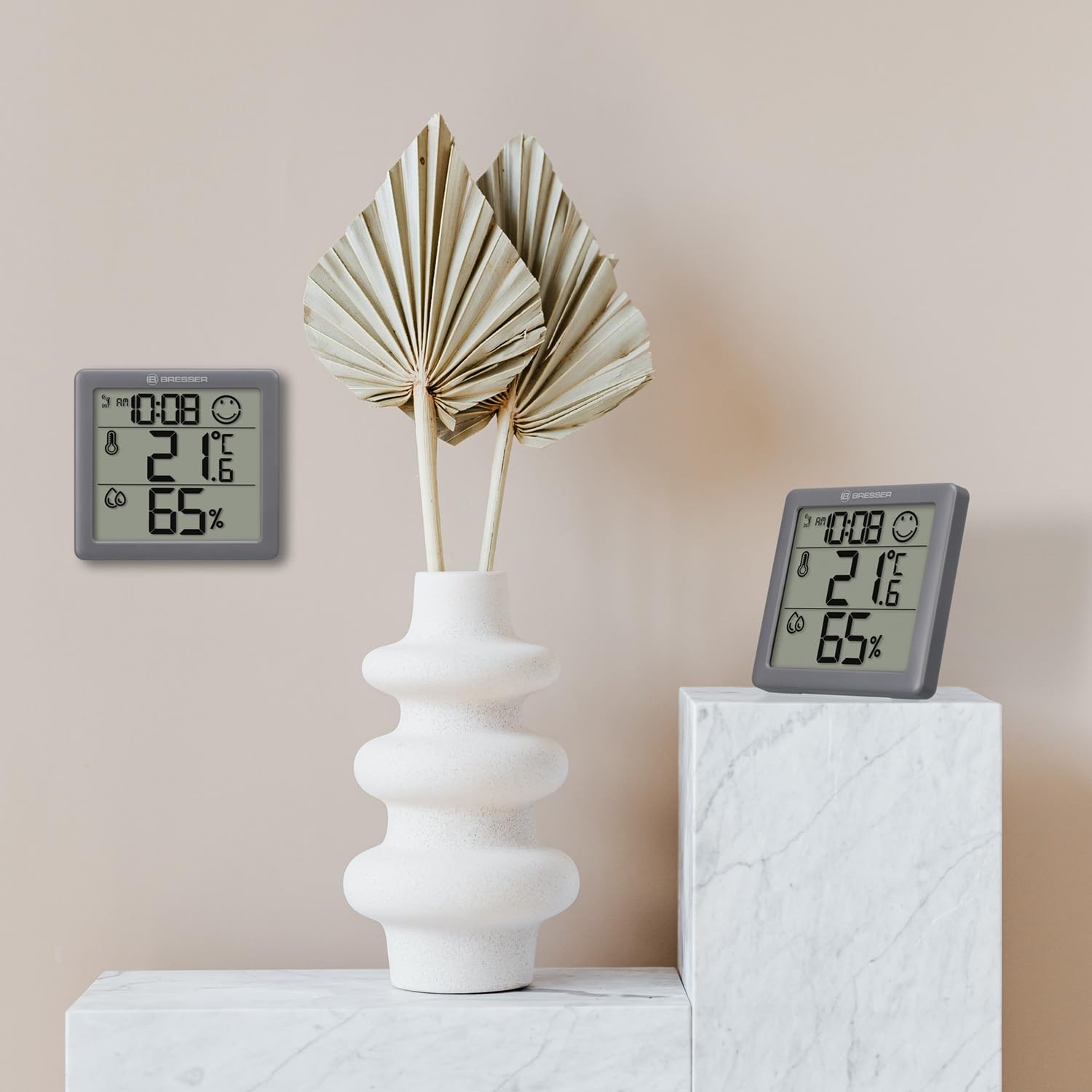 bresser-climate-smile-lot-de-2-thermo-hygrom-tres-smiley-poser-ou-fixer-au-mur-h image 5