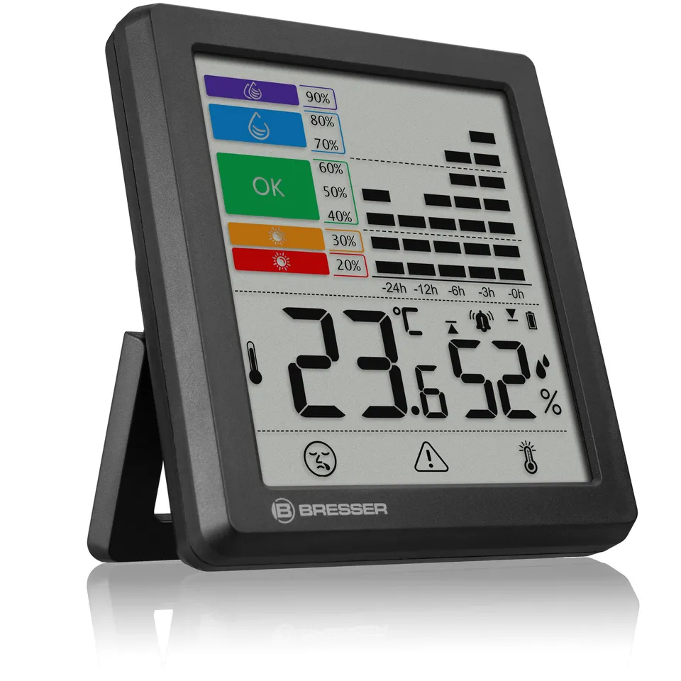 bresser-thermom-tre-hygrom-tre-int-rieur-avec-alerte-moisissure-et-indicateur-co image 1