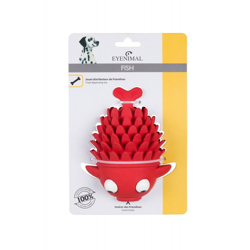 num-axes-fish-jouet-pour-chien-distributeur-de-friandises-caoutchouc-naturel image 2