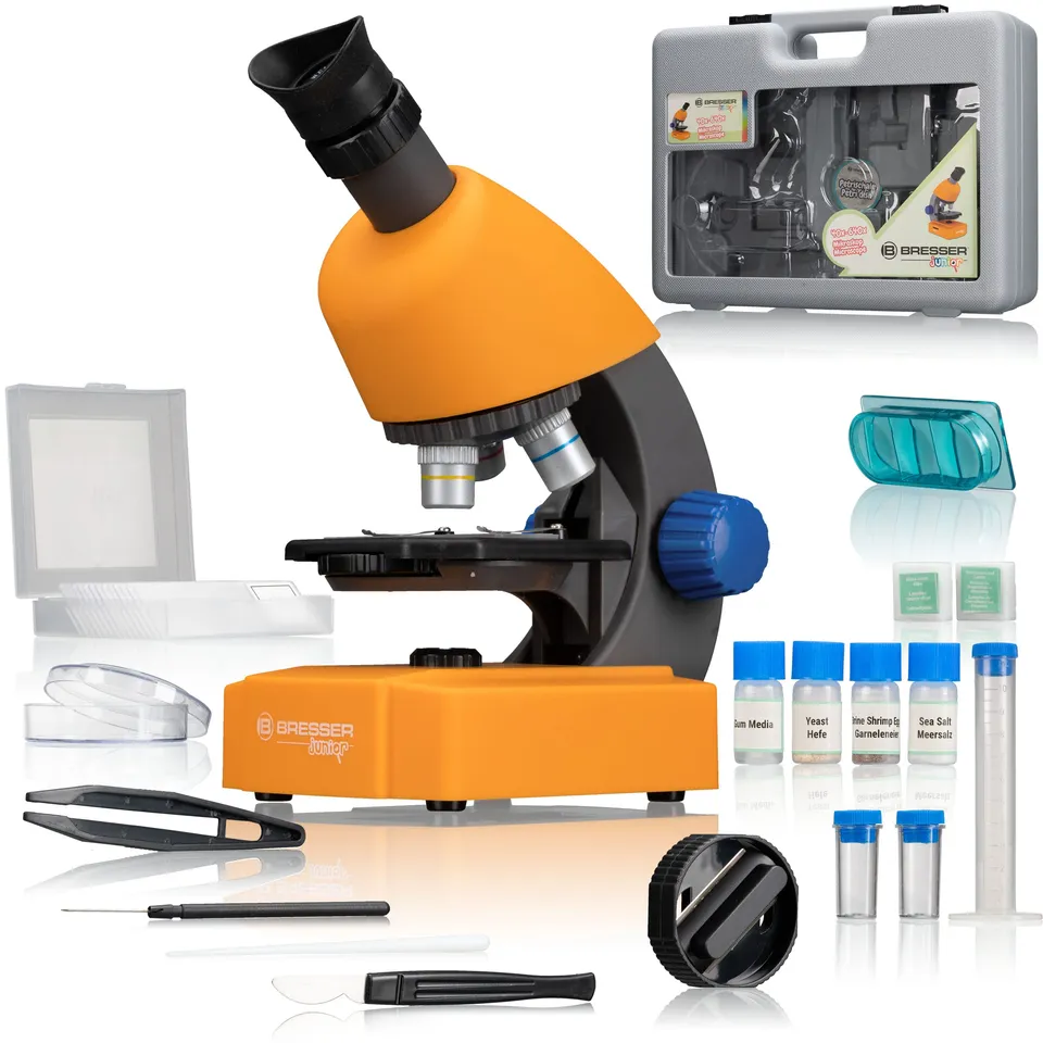 bresser-junior-biolux-microscope-40x-640x-avec-clairage-led-et-fonctionnement-pi image 1