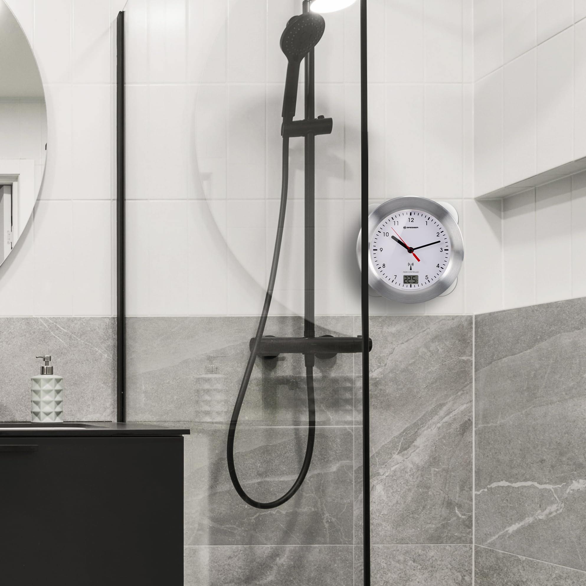 bresser-mytime-bath-horloge-murale-radio-pilot-e-avec-temp-rature-blanc-argent image 8