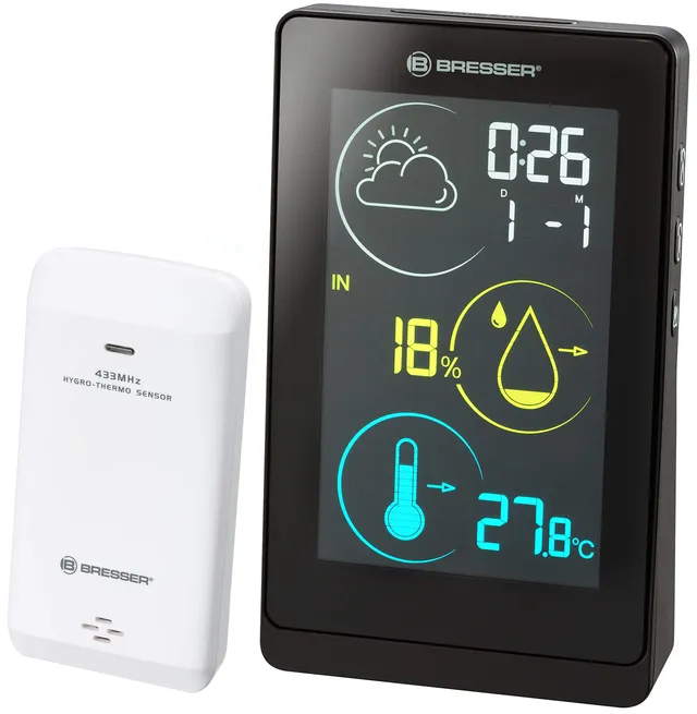 bresser-temeo-life-h-station-m-t-o-radio-avec-capteur-ext-rieur-noir image 1