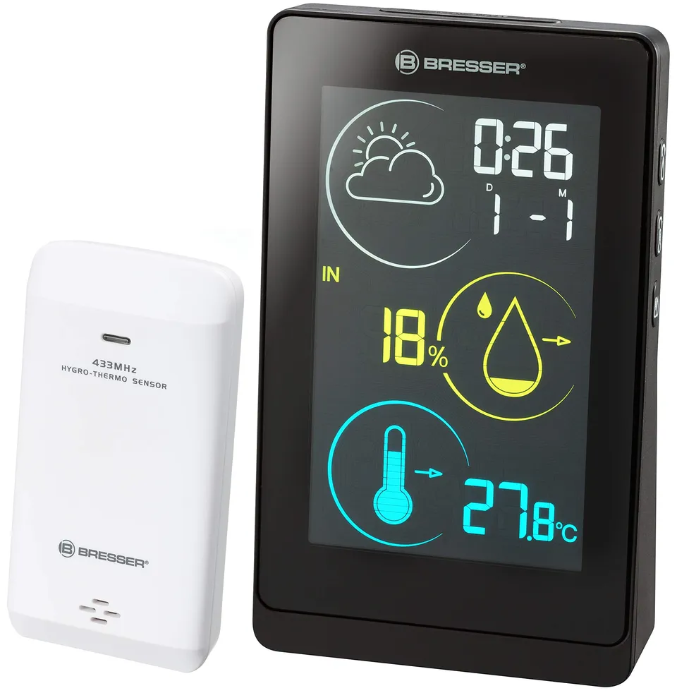 bresser-temeo-life-h-station-m-t-o-radio-avec-capteur-ext-rieur-noir image 1