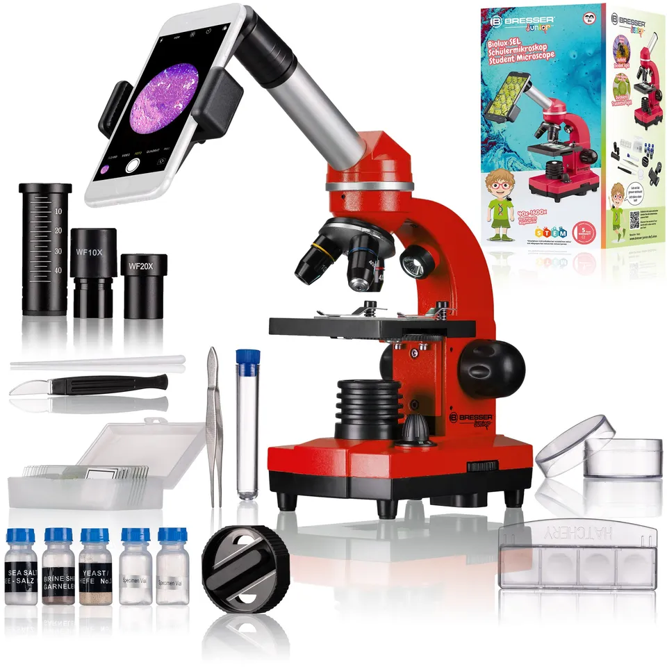 bresser-junior-biolux-sel-microscope-40x-1600x-led-avec-porte-smartphone image 1
