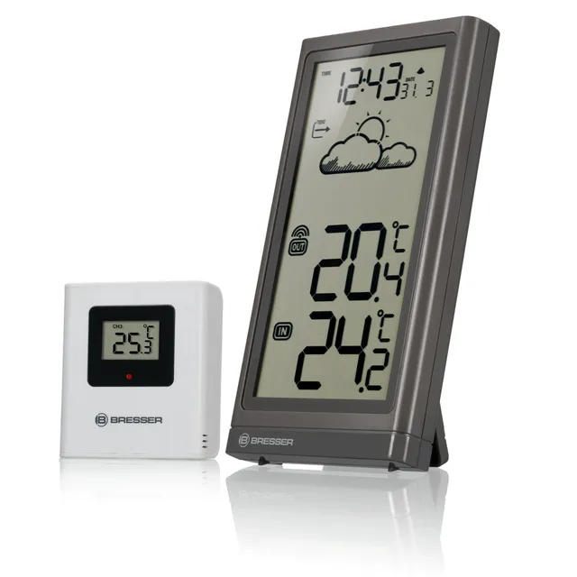 bresser-meteotemp-station-m-t-o-sans-fil-avec-capteur-ext-rieur-gris image 1