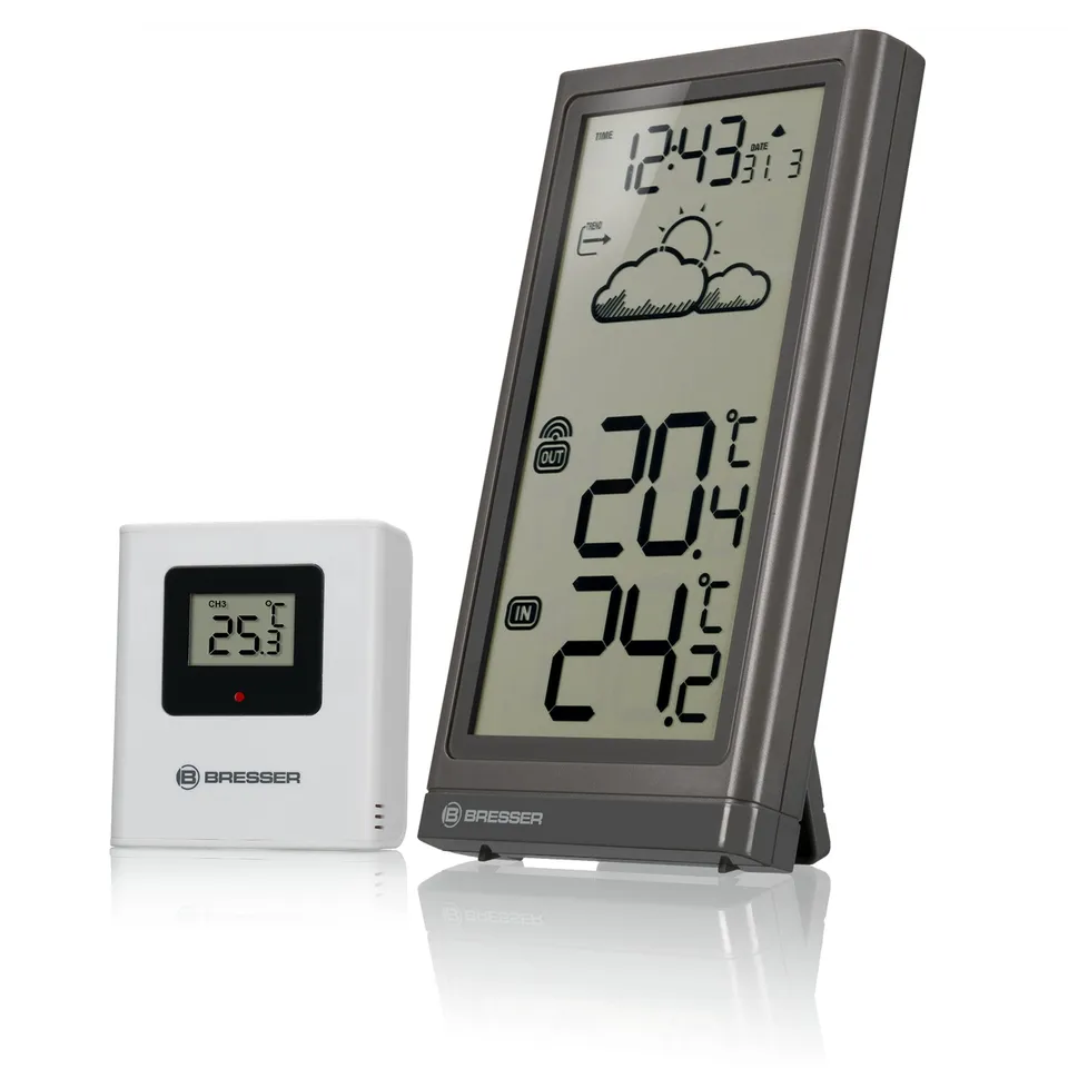 bresser-meteotemp-station-m-t-o-sans-fil-avec-capteur-ext-rieur-gris image 1