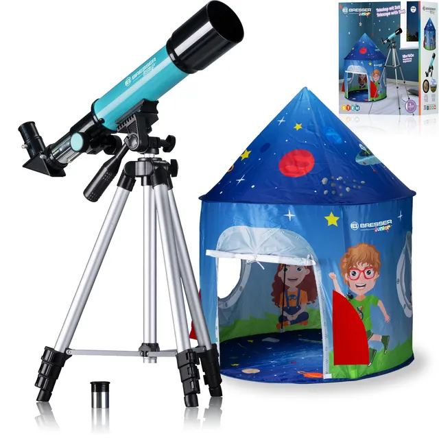 bresser-junior-t-lescope-50-360-bleu-tente-kit-astronomie-enfants image 1