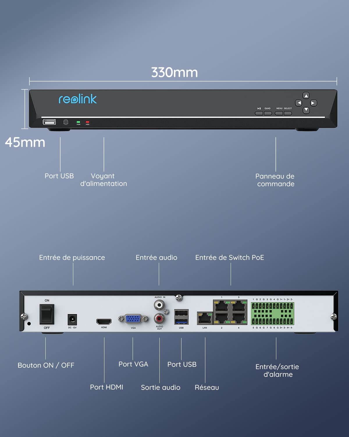 reolink-rln36-nvr-36-canaux-poe-sans-disque-dur image 7