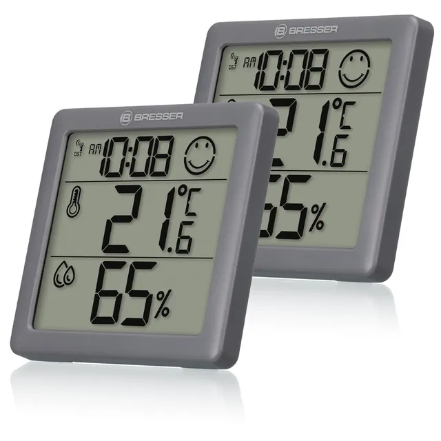 bresser-climate-smile-lot-de-2-thermo-hygrom-tres-smiley-poser-ou-fixer-au-mur-h image 1