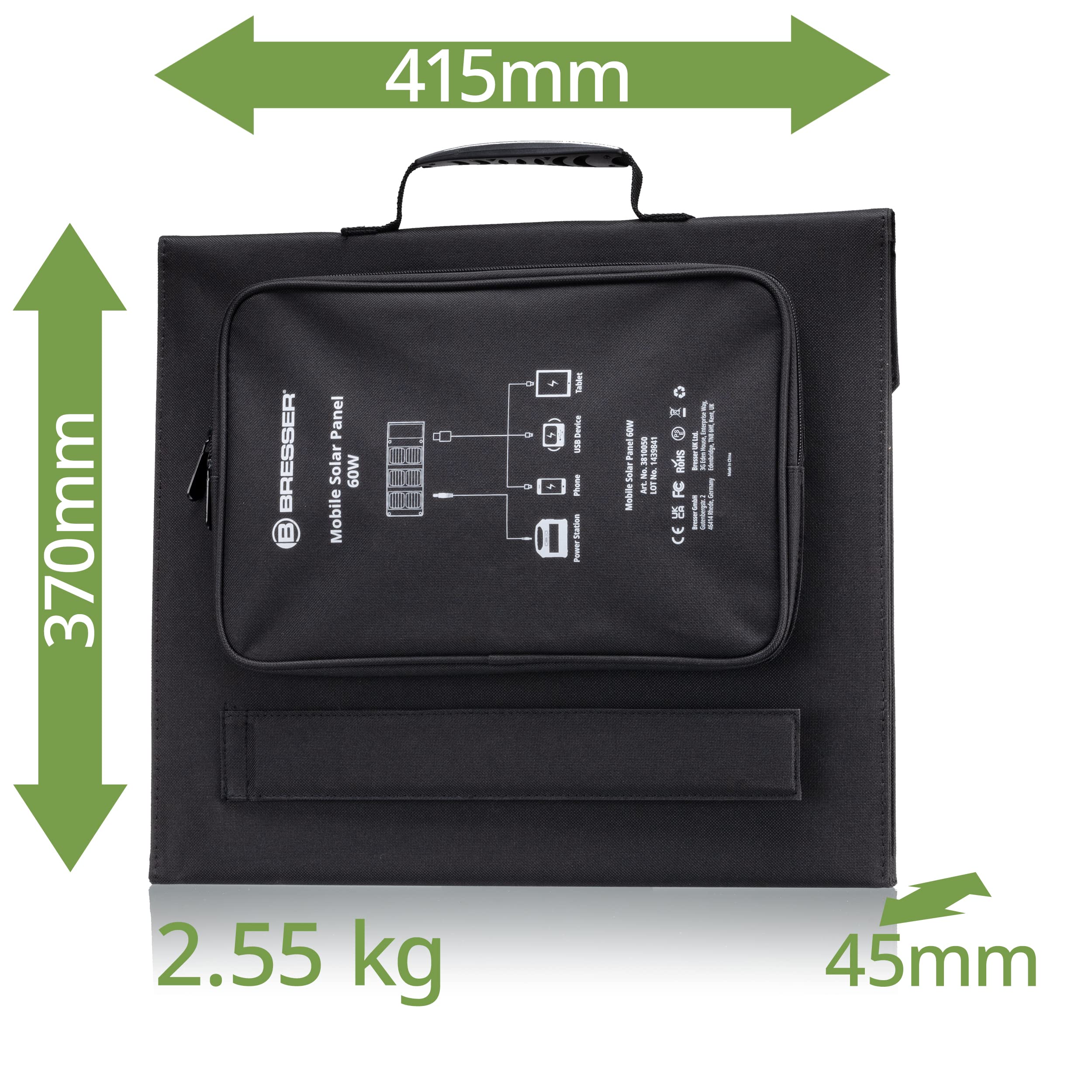 bresser-chargeur-solaire-60-w-1x-cc-3x-usb-a-dont-qc-3-0-pliable image 5