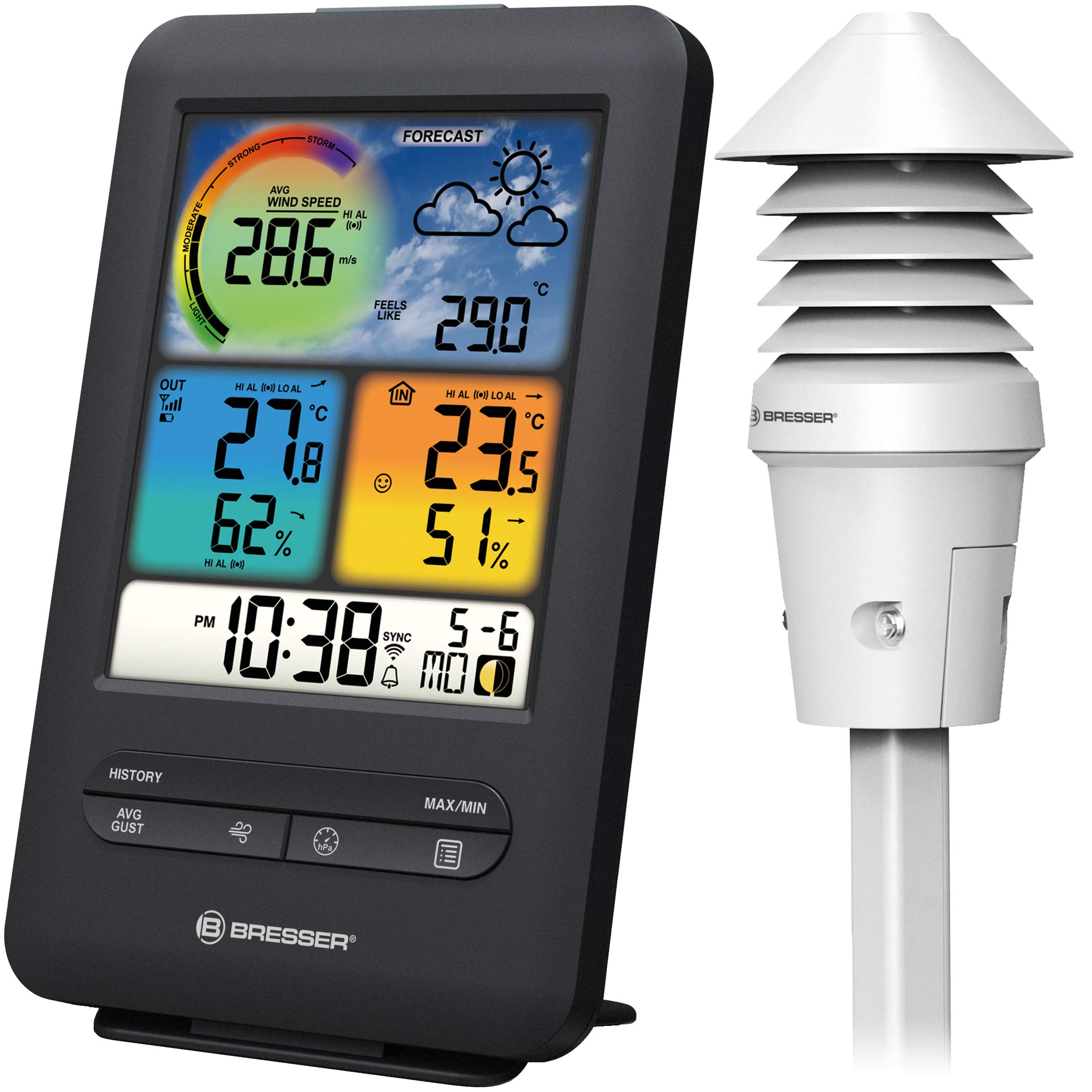 bresser-4cast-station-m-t-o-wifi-couleur-avec-capteur-4-en-1-uv image 6