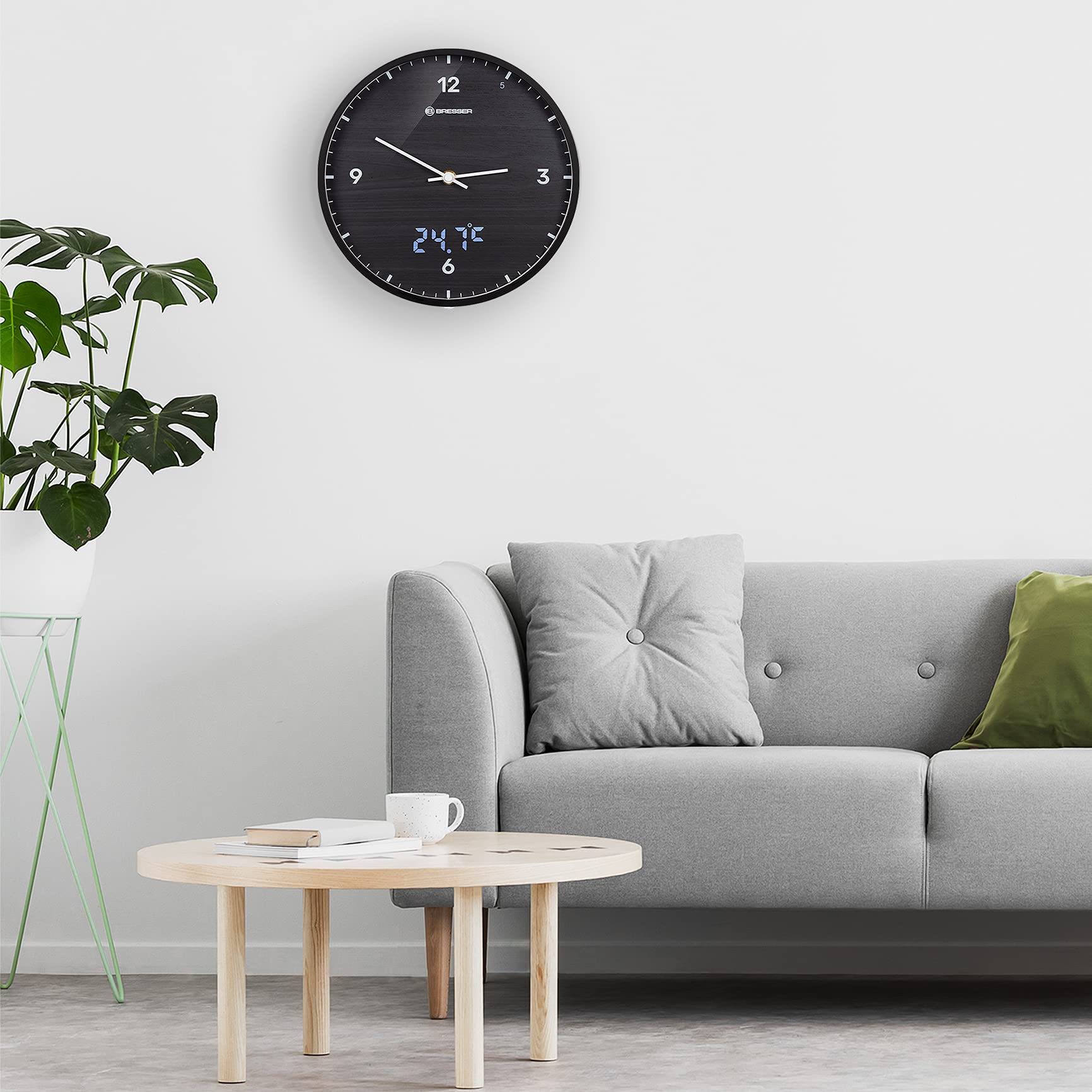 bresser-mytime-horloge-murale-radio-pilot-e-led-24-cm-avec-temp-rature-int-rieur image 5