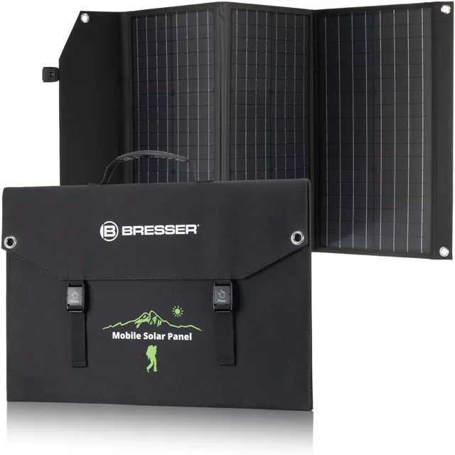 bresser-chargeur-solaire-portable-90w-pliable-usb-a-sortie-dc image 1