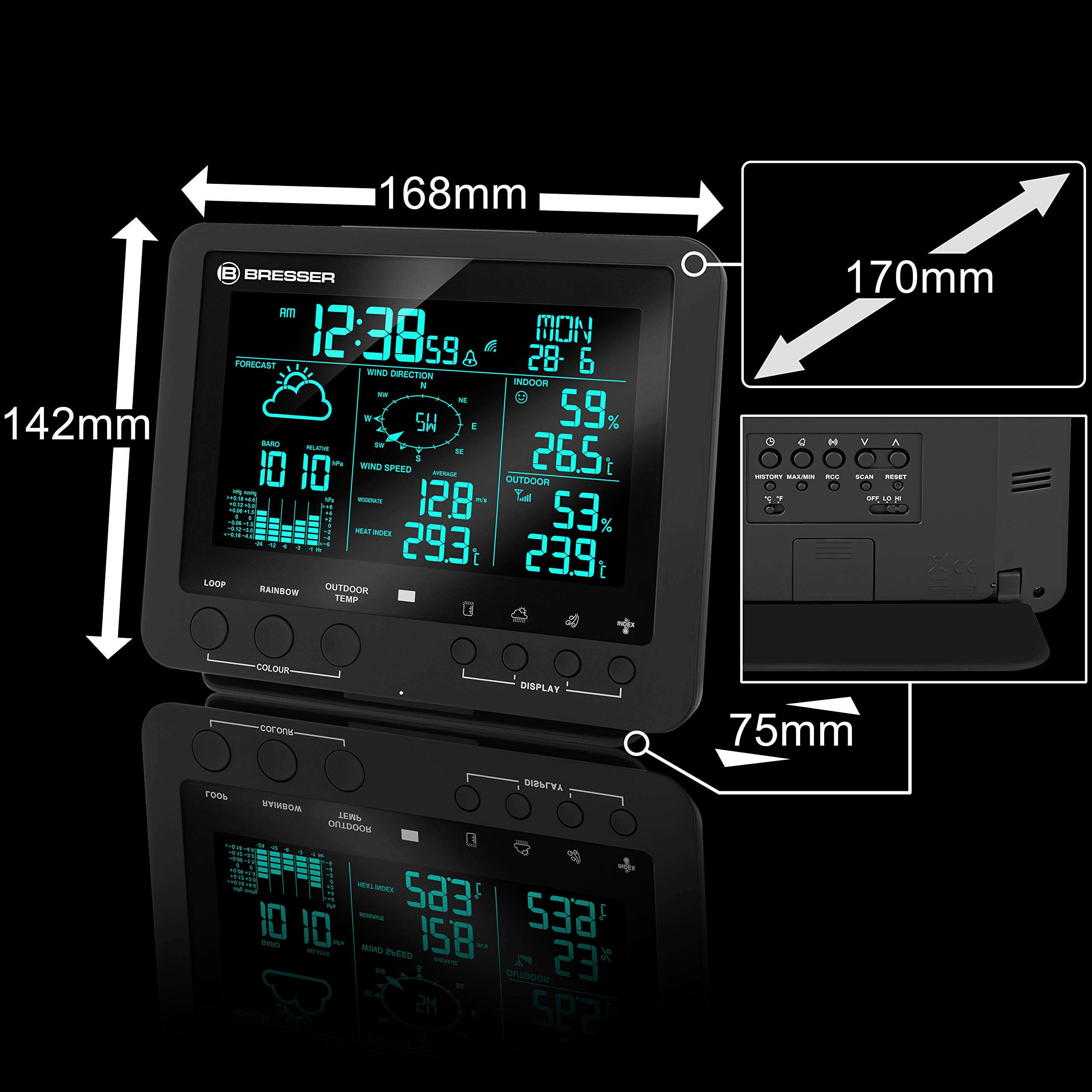 bresser-5-en-1-centre-m-t-o-pro-station-sans-fil-cran-couleur-5-7-noir image 6