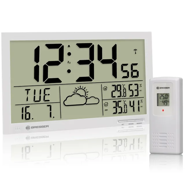 bresser-mytime-horloge-murale-m-t-o-jumbo-lcd-blanche image 1