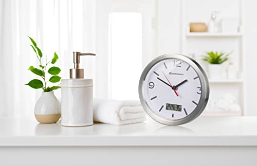bresser-horloge-salle-de-bain-radio-pilot-e-17-cm-blanc image 8