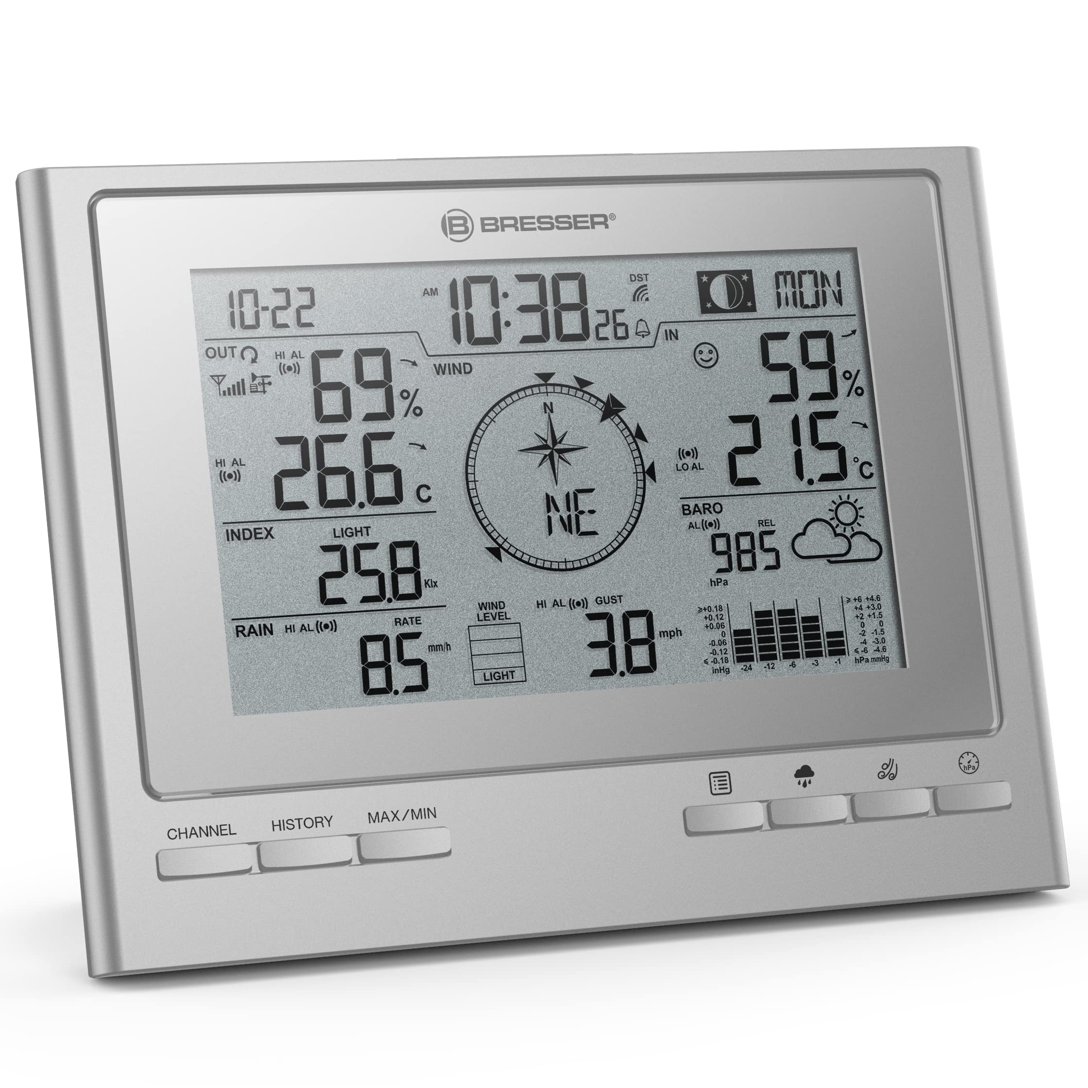 bresser-climatescout-7003100-base-suppl-mentaire-station-m-t-o-argent image 2