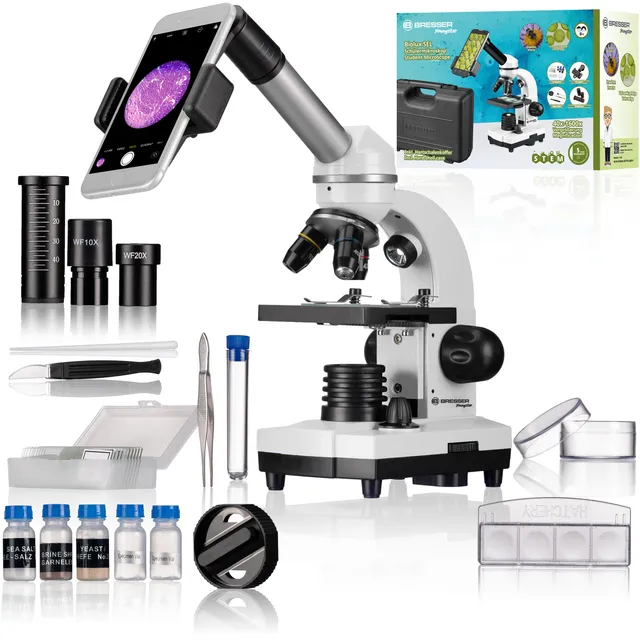 bresser-biolux-sel-kit-microscope-biologique-40x-1600x-avec-adaptateur-smartphon image 1