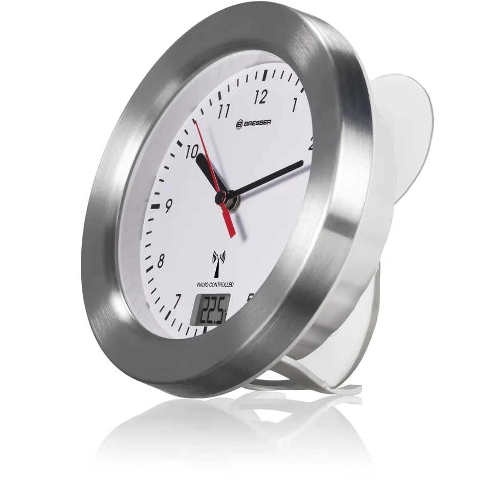 bresser-mytime-bath-horloge-murale-radio-pilot-e-avec-temp-rature-blanc-argent image 1