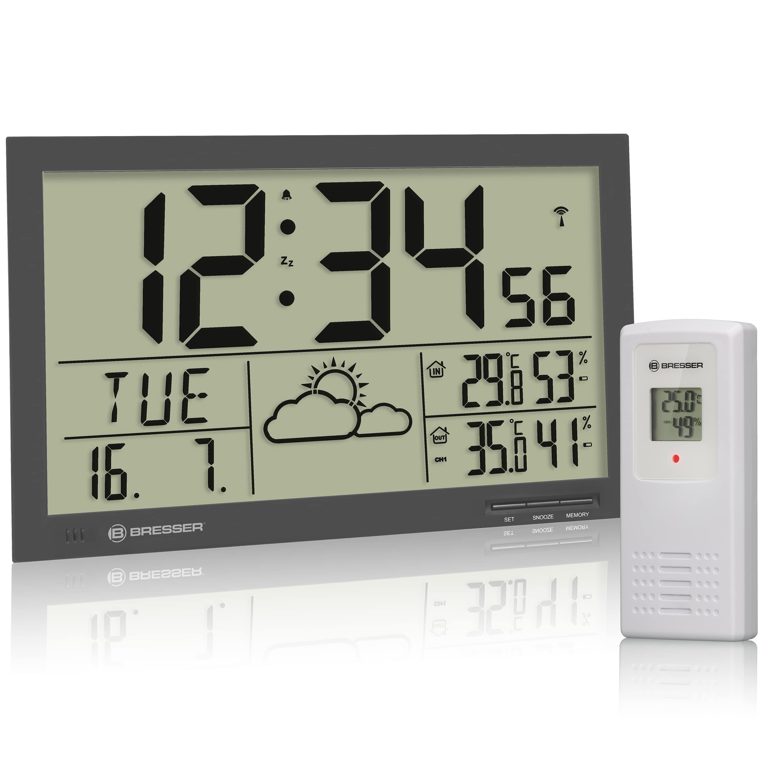 bresser-mytime-jumbo-station-m-t-o-sans-fil-avec-horloge-murale-lcd-capteur-ext- image 1