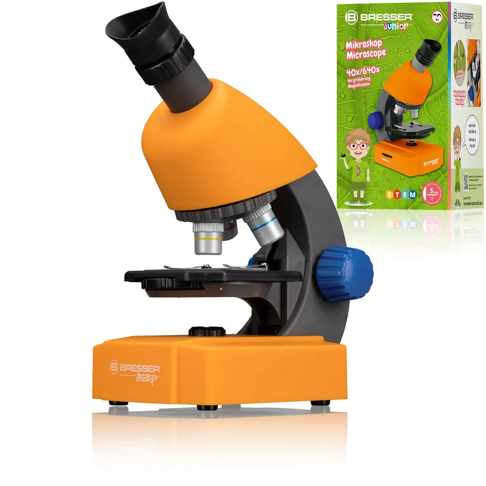bresser-junior-microscope-40x-640x-avec-clairage-led-sur-piles image 1