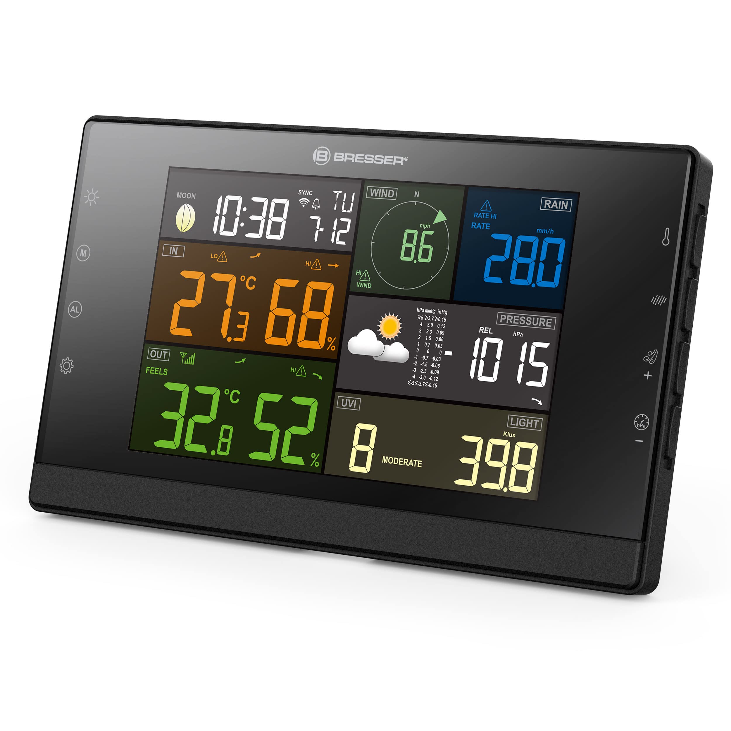 bresser-profi-wsc-station-m-t-o-wifi-capteur-7-en-1-cran-couleur-grise image 7