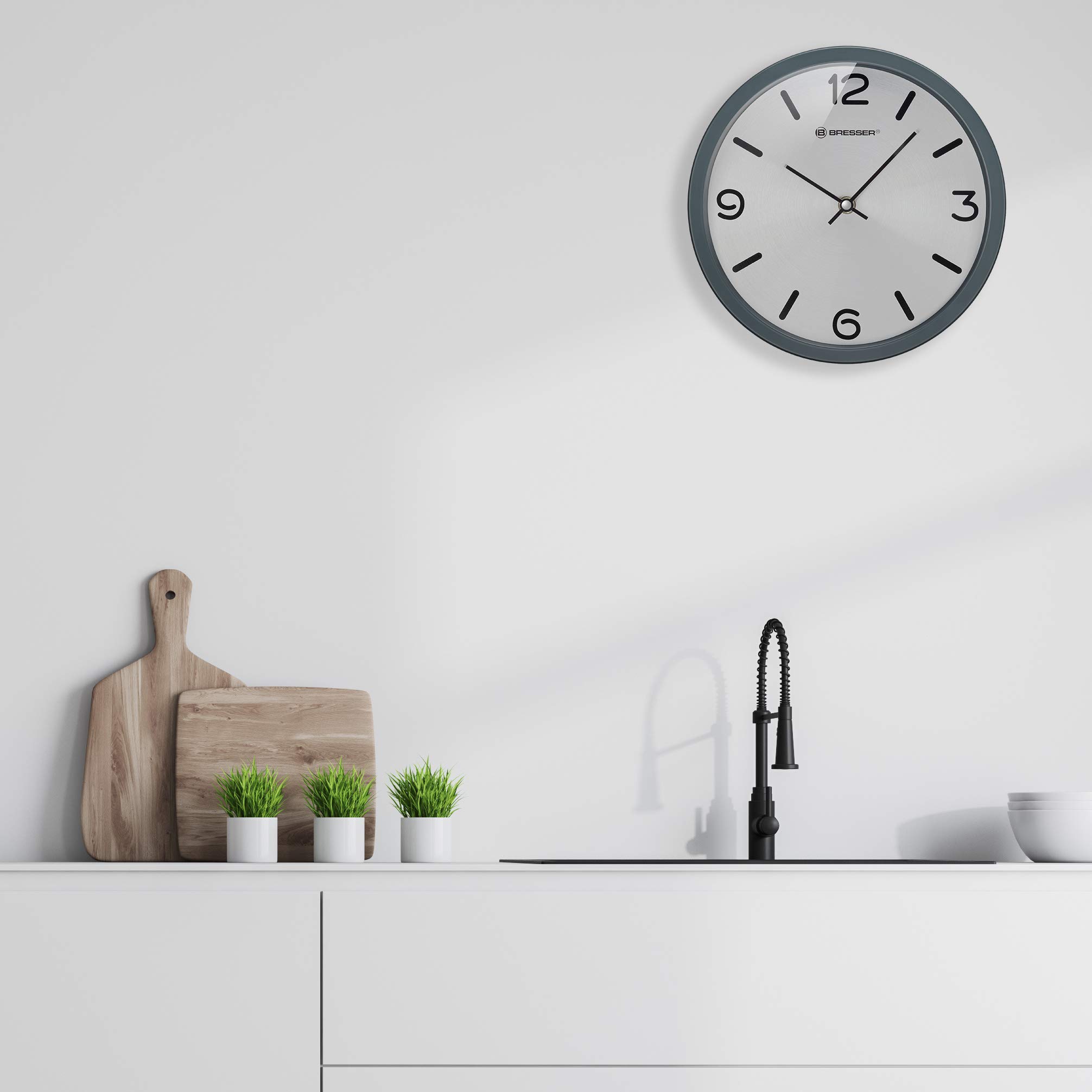 bresser-mytime-silver-edition-horloge-murale-25-cm-cadre-acier-inoxydable-laqu-m image 8
