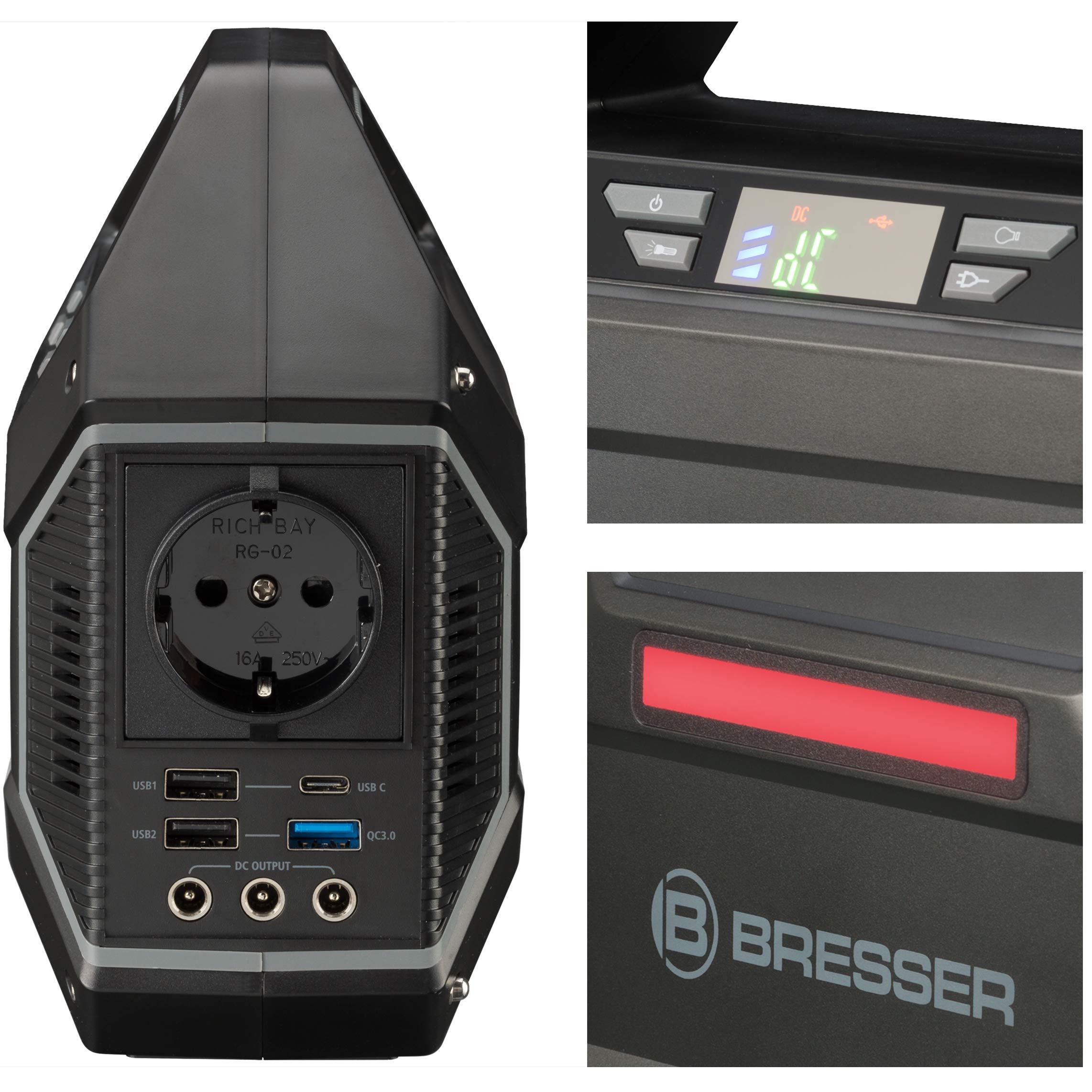 bresser-station-d-alimentation-mobile-100-w-155-wh-3-ports-usb-et-sortie-230-v-p image 7