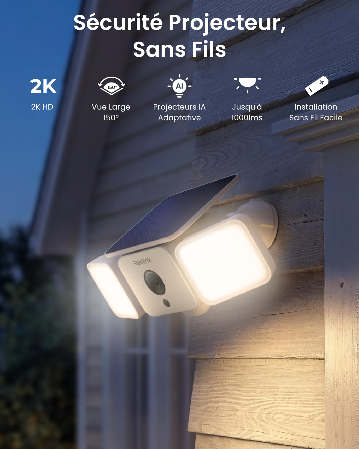reolink-argus-solar-floodlight-cam-ra-solaire-2k-4mp-150-1000lm image 2